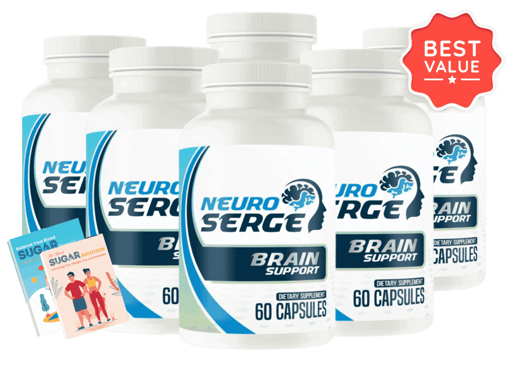Neuro Serge 6 bottle best value package with free bonuses